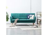 The Living Store Divano 3 Posti In Tessuto 172X70X82 Cm Verde