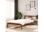The Living Store Letto In Legno Massiccio Marrone Miele 100X200 Cm
