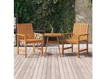 The Living Store Sedie Da Pranzo Da Giardino 2 Pz. Legno Massiccio Di Acacia