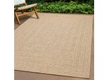 The Living Store Tappeto 200X290 Cm Effetto Juta Per Interni Ed Esterni