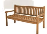 Panca Da Giardino In Teak Teako Design Arezzo - Panca In Legno Massiccio Resistente Alle Intemperie Con Braccioli Da 120/150/180 Cm (150 Cm, Crema)
