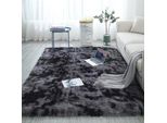 Ombre Shaggy Strado Teppich 120X160 Ombregrey (Dunkelgrau)