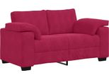 Vidaxl Divano A Due Posti Rosso Vino 160X77X82 Cm Velluto