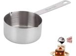 Misurino In Acciaio Inox, Misurino In Metallo Con Scala E Anelli Di Conservazione, Misurino Con Due Beccucci, Accessori Da Cucina (1/2 Misurino)