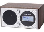 New Majestic WR-162 Dab Radiosveglia Digitale Argento Legno