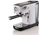 Ariete 1381 Macchina Da Caffè Espresso Metal Con Manometro In Metallo Bianco