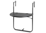 Tavolino Da Balcone Jopassy Pieghevole Da Appendere 60X40 Cm - Tavolino Da Balcone, Tavolino Pieghevole Da Parete, Tavolino Ausiliario - Nero