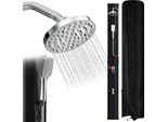Tolletour Doccia Solare Doccia Per Piscina Doccia Esterna Doccia Da Viaggio Deluxe Doccia Da Giardino 60L (Con Copertura Protettiva、Con Doccetta、Nera)
