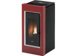 Cadel Prince 11 Stufa Libera Installazione Pellet Nero Rosso