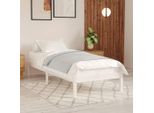 Vidaxl Letto In Legno Massiccio Di Pino Bianco 100X200 Cm - Struttura Letto - Struttura Letto In Legno - Letto - Letti