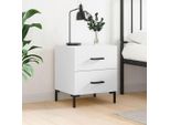 Vidaxl Comodino Bianco 40X35X47,5 Cm In Legno - Comodino - Comodini - Armadio - Mobile Da Letto
