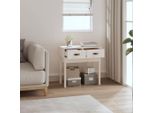 Vidaxl Tavolo Consolle Bianco 76,5X40X75 Cm In Pino Massiccio - Tavolo Consolle - Tavoli Consolle - Console - Tavolo