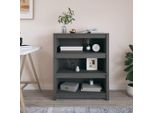 Vidaxl Libreria Grigia 80X35X97 Cm In Pino Massiccio - Libreria - Librerie - Libreria In Legno