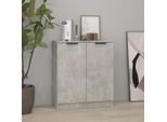 The Living Store Credenza Cemento Grigio 60X30X70 Cm Materiale A Base Di Legno