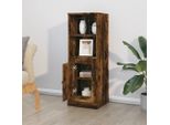 The Living Store Credenza In Rovere Fumé 36X35,5X103,5 Cm Materiale In Legno