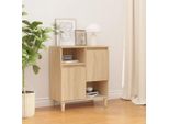 The Living Store Credenza Rovere Sonoma 60X35X70 Cm Materiale A Base Di Legno