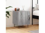 The Living Store Comodino Grigio Sonoma 40X40X50 Cm Materiale A Base Di Legno