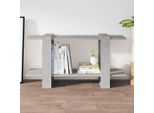The Living Store Libreria Cemento Grigio 100X30X51 Cm Materiale Legno