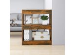 The Living Store Libreria/Divisorio In Rovere Fumé 60X30X72 Cm