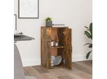 The Living Store Credenza Rovere Fumé 40X33X70 Cm Materiale Legno