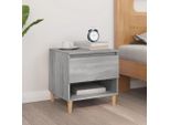 The Living Store Comodino Grigio Sonoma 50X46X50 Cm Materiale A Base Di Legno
