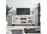 The Living Store Mobile Tv Bianco Lucido 103,5X30X50 Cm Materiale In Legno