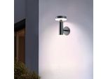 Brillante Applique Solare Nera Da Esterno Magua | 4W 350Lm 4000K | Metallo/Plastica