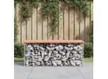 The Living Store Panca Da Giardino Gabion 103X44X42 Cm In Legno Massiccio Di Abete Douglas