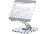 Techly Supporto Per Tablet Hub Docking Station USB-C 8 In 1