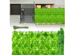 Hengda Siepe Frangivista Frangivento 1*3M Edera Frangivista Rivestimento Per Balcone Recinzione Con Foglie, Verde