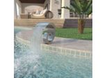 The Living Store Cascata Per Piscina In Acciaio Inox 50X30X53 Cm Argento