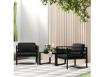 The Living Store Divani Singoli 2 Pezzi Con Cuscini Alluminio Antracite