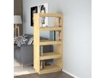 The Living Store Libreria/Divisorio 60X35X135 Cm In Legno Di Pino Massiccio