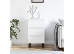 The Living Store Madia Bianca 40X35X70 Cm Materiale A Base Di Legno