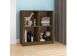 The Living Store Credenza Marrone Miele 70X33X76 Cm Pino Massiccio