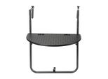 Tavolino Da Balcone Tavolino Da Balcone Pieghevole Tavolino Pieghevole Regolabile In Altezza Semicircolare Terrazza Metallo Balcone Tavolino Pieghevole Tavolino Ausiliario Nero L60 X P64 X H84 Cm