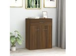 The Living Store Credenza Look Rovere Marrone 60X30X75 Cm Materiale A Base Di Legno