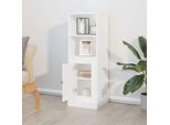 The Living Store Highboard Bianco Lucido 36X35,5X103,5 Cm Materiale In Legno