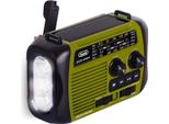 Trevi RA7F3003 Radio Portatile Dinamo E Solare Usb Micro Sd Wireless E Powerbank Nero Verde