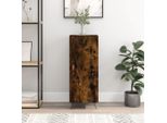 The Living Store Credenza Rovere Fumé 34,5X34X90 Cm Materiale In Legno