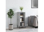 The Living Store Credenza Grigio Cemento 34,5X32,5X90 Cm Materiale A Base Di Legno