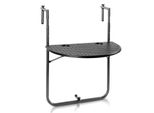 Jayseuw Tavolo Da Balcone Sospeso 84X60X64 Cm Fino A 20 Kg Tavolo Da Balcone Tavolo Sospeso Pieghevole Tavolo Pieghevole Tavolo Da Balcone Semicircolare Effetto Rattan Regolabile In Altezza Nero