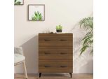 The Living Store Credenza Look Rovere Marrone 69,5X34X90 Cm Materiale In Legno