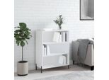 The Living Store Scaffale Bianco 69,5X32,5X90 Cm Materiale A Base Di Legno