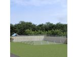 The Living Store Cuccia Per Cani Da Esterno Con Tetto Silver 12X12X2,5M Acciaio Zincato