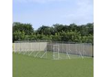 The Living Store Cuccia Per Cani Da Esterno Silver 6X14X2 M Acciaio Zincato