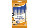 Bic 516352 Bic Kugelschreiber Cristal Original Transparent Schreibfarbe Blau, 10 St.