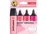 Stabilo Boss Original Evidenziatore 4 Pz Punta Smussata Rosa