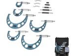 Set Di 4 Micrometri Succebuy, Micrometro Con Precisione Di Misurazione Di 0,003 Mm, Misuratore Di Diametro Esterno Per La Lavorazione Dei Metalli E L'ingegneria Meccanica, Con Valigetta Di Conservazione, Campo Di Misurazione 0-152,4 Mm