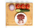 Zimilo Tagliere In Bambù Con Scanalatura Per Il Succo, 45X30X2,5 Cm, Versatile Tagliere Da Cucina, Tagliere Manuale, Per Tagliare Verdure, Carne O Pane